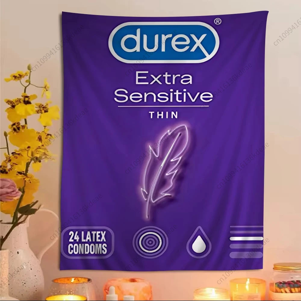 Popular Condom D-Dur-exS Tapestry Anime Wallpaper Wall Hanging Cloth Dorm Headboard Aesthetic Room Decoration Background Cloth