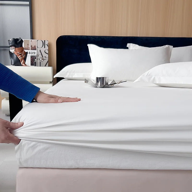 Single piece cotton bed sheet, single double bed cushion cover dustproof and breathable, mattress cover suitable for all seasons