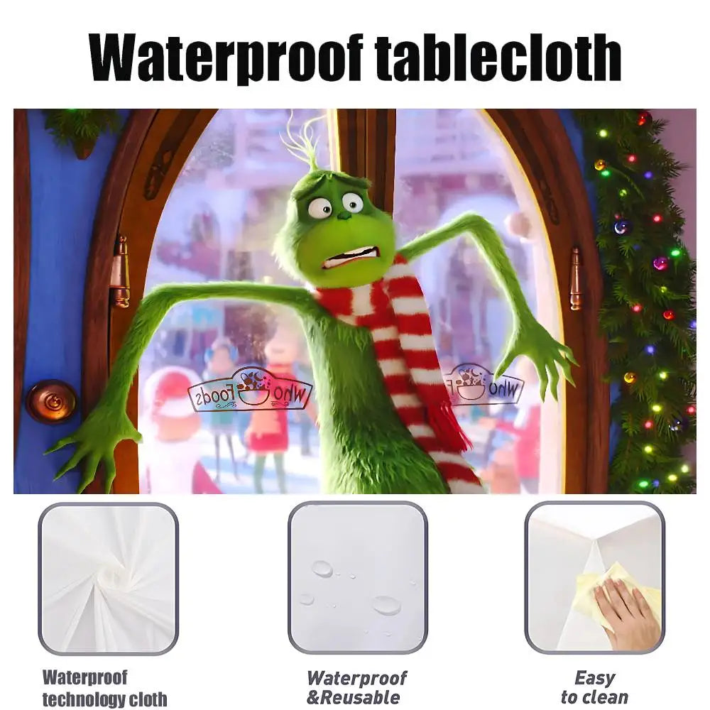 Cartoon The G-Grinch Table Cloth Tablecloth Party Decor Farmhouse Kitchen Dining Table Cloth Wedding Decorations