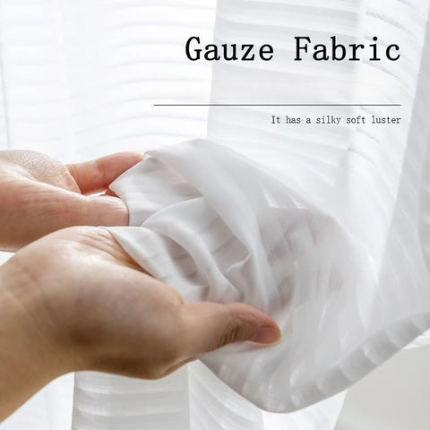 Vertical Blinds White Gauze Sheer Tulle Curtains for Living Dining Room Bedroom Balconies Sunscreens Window Screens Custom Size