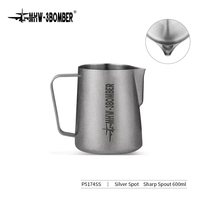 MHW-3BOMBER 3.0 Milk Frothing Pitcher 450/600ml Stainless Steel Steam Milk Pitcher Jug for Espresso Latte Art Coffee Accessories