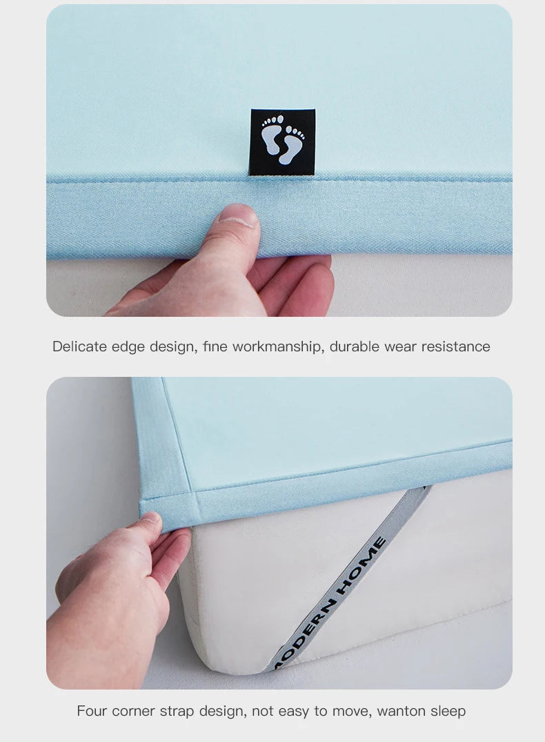 New summer ice silk cool mat bed sheet set, machine washable ice silk cold feeling bed sheet, a mat for sleeping naked in summer