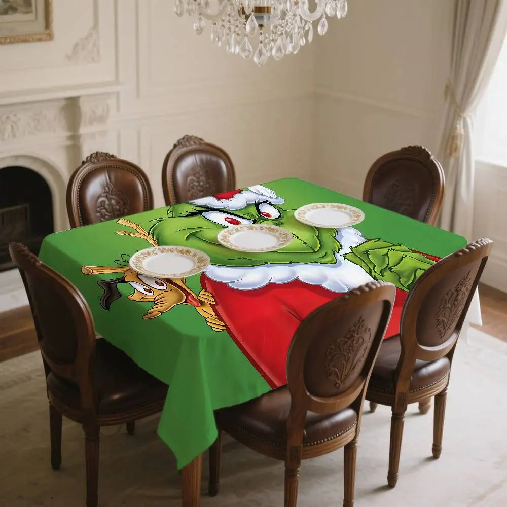 Cartoon The G-Grinch Table Cloth Tablecloth Party Decor Farmhouse Kitchen Dining Table Cloth Wedding Decorations