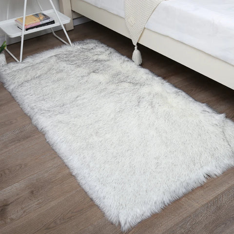 Thick White Carpet Soft Fur for Living Room Plush Rug Bedroom Imitation Wool Fluffy Floor Carpets Window Bedside Home Decor Rugs