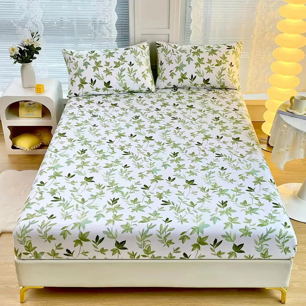 Bonenjoy Sheet on Rubber Band Kids Bed Sheet Cartoon Cars Printed Fitted Sheet for Boy Single Fitted Bed Sheet with Pillowcase