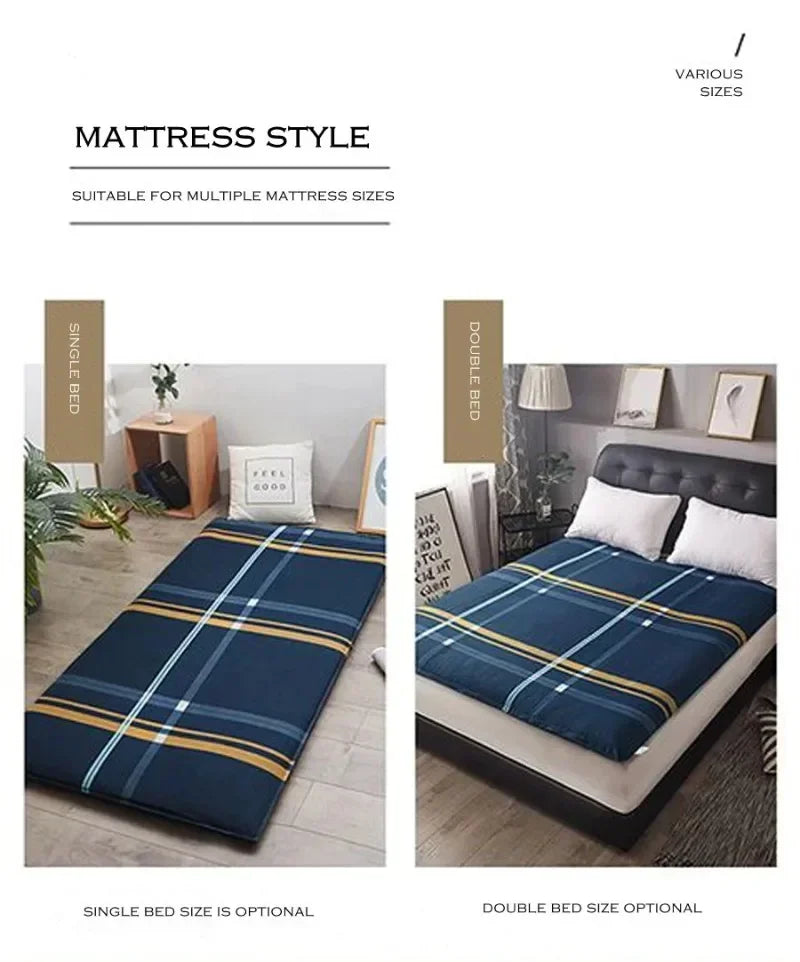 360° Fully Enclosed Mattress Protector Cover withZipper Polyester Student Dormitory Single MattressCover Floor Cushion Protector