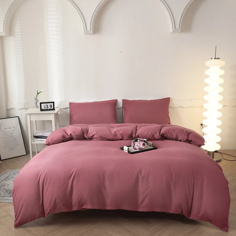 2025 New Washed Cotton Solid Color Single Quilt Set Skin Friendly Breathable Quilt Cover 180X220 200X230