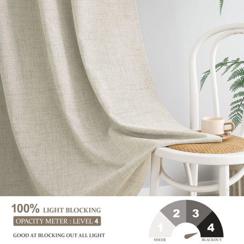 350m Height Custom Made 310CM Length 100% Blackout Living Room Curtains For Faux Linen High Ceiling Bedroom Window Curtain