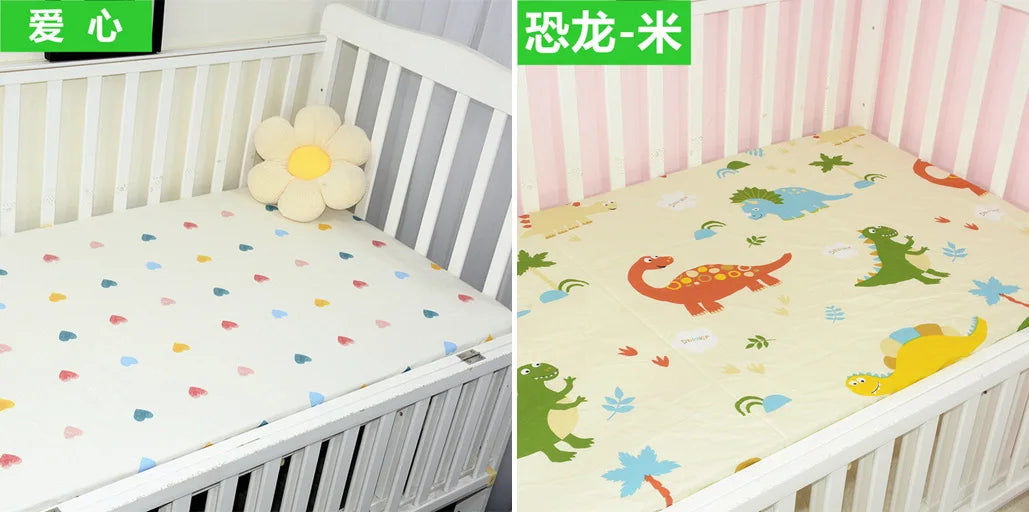 51x28inch(130x70 cm) Newborn Baby Fitted Crib Sheets Cartoon Print Bed Sheet Baby Bed Mattress Covers for Unisex Baby Boys Girls