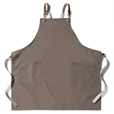 Fashion Unisex Work Apron For Men Canvas Black Apron Bib Adjustable Cooking Kitchen Aprons For Woman With Tool Pockets