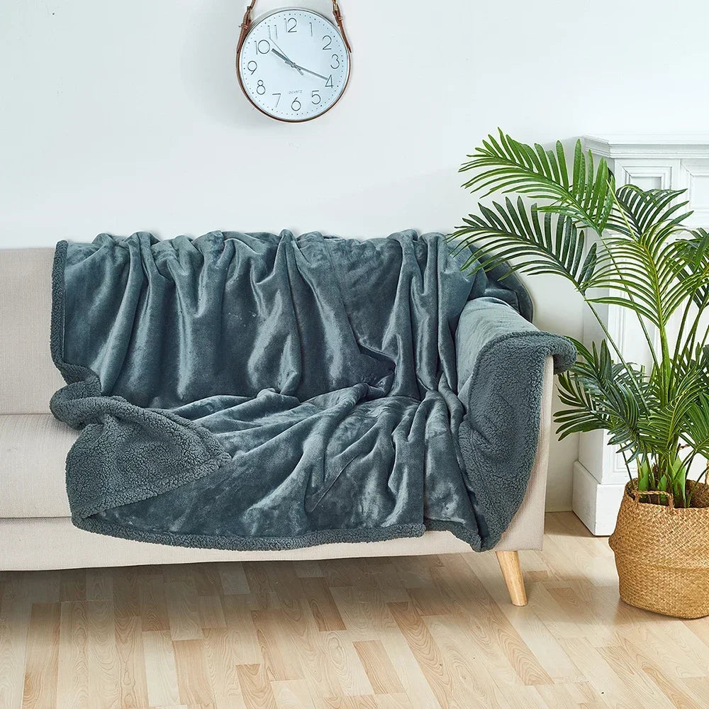 Winter Warm Thickened King Size Blanket 100% Waterproof And Stain Resistant-blanket Cozy Shaggy Blanket Couple Romantic Blanket