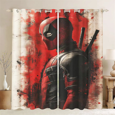 Deadpool and Wolverine Cartoon Curtain Blackout Animated Fashion Suitable For Bedroom Kids Adult Gifts Room Decoration