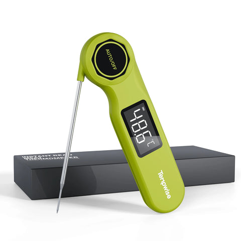 Tempwise RHT-21K Instant Read Food Thermometer IP65 Waterproof Handheld Meat Thermometer Outdoor Indoor BBQ Thermometer