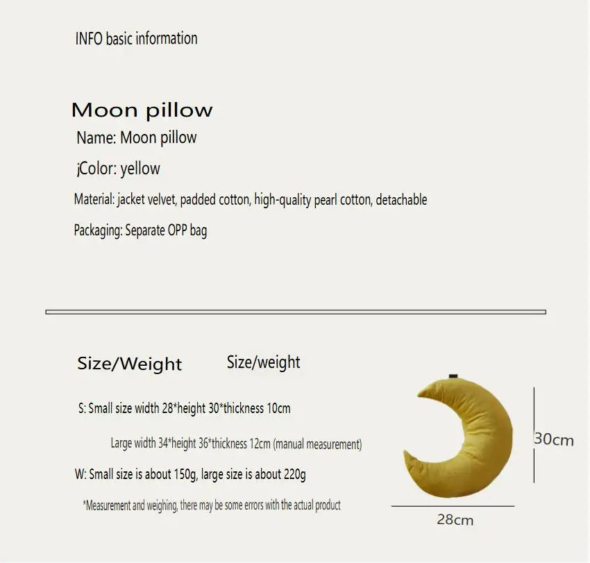 Modern Minimalist Moon Pillows Homestay Sofas Creative Pillows Cushions Shaped Office Pillows