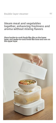 6 Egg Cooker Electric Fast Boiling Egg Maker Energy Saving Office Lunch Egg Steamer BPA-Free Plastic Compact For Kitchen/Dorm