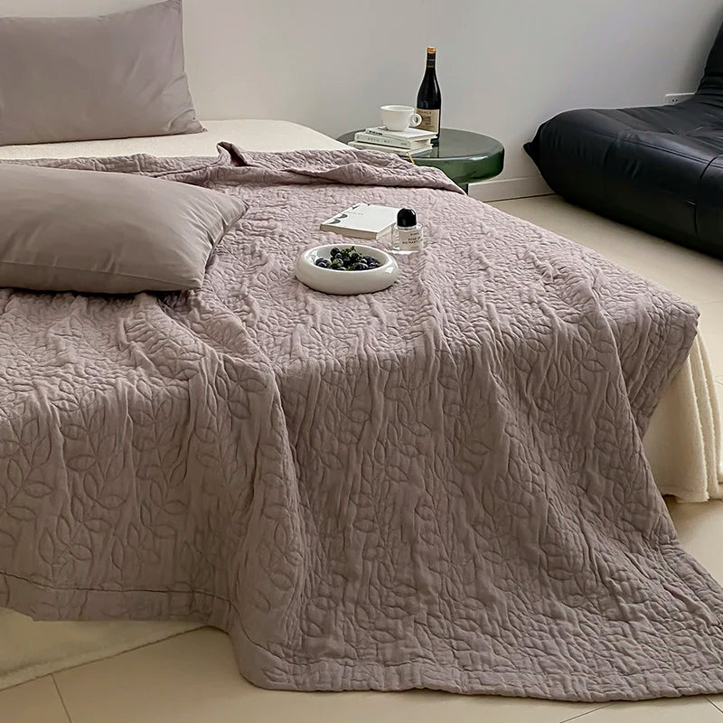 100% Cotton Duvet Quilted Quilts Single/Queen Size Comforter Summer Blanket High Quality Bedspread 여름이불(No Pillowcase)