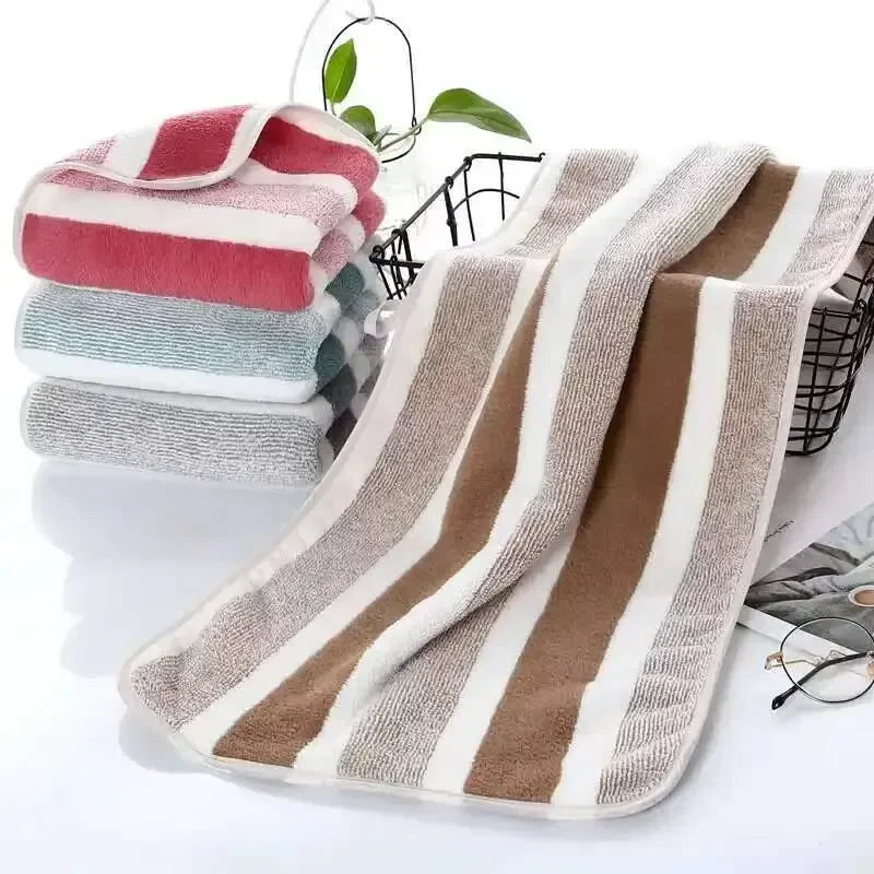 Soft towel Absorbent Striped Pattern Towel Set Soft Hand Towel Bath Towel Quick Drying Absorbent Towels For Bathroom