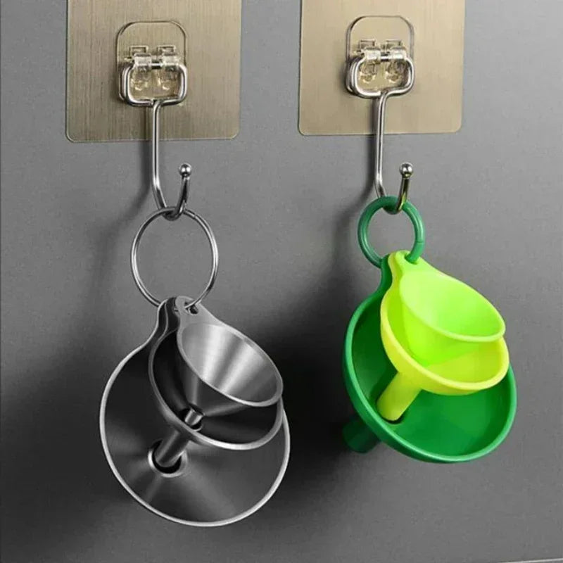 3/5 Pcs Stainless Steel Kitchen Funnels Set Food Grade Metal Funnels for Filling Bottles Small Funnels for Essential Oil Spices