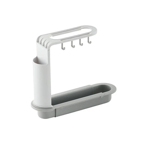 Telescopic Sink Drain Rack Soap Sponge Holder Self Adhesive Kitchen Paper Towel Holder Punch Free Roll Kitchen Acces