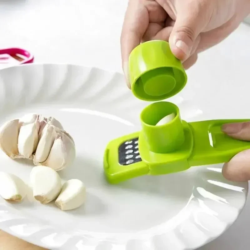 Garlic Press Mincer Stainless Steel Multifunction Crusher Cooking Ginger Squeezer Masher Handheld Ginger Mincer Kitchen Tools