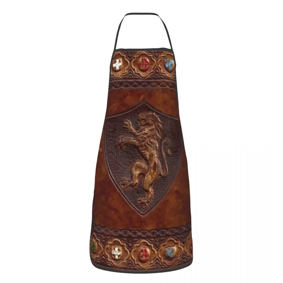 Custom Bib Vintage Black And Brown Stitched Leather Aprons Men Women Adult Chef Kitchen Cooking Medieval Style Tablier Cuisine