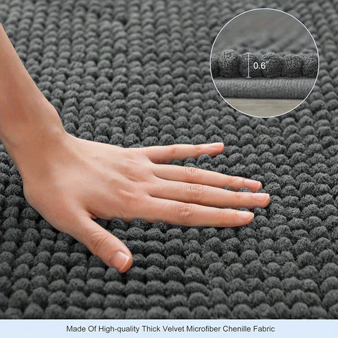 2025 Flannel Circular Corner Bath Mat Non-Slip Soft Thicked Floor Mat for Bathroom Absorbent Non-slip Door Mat Home Decoration