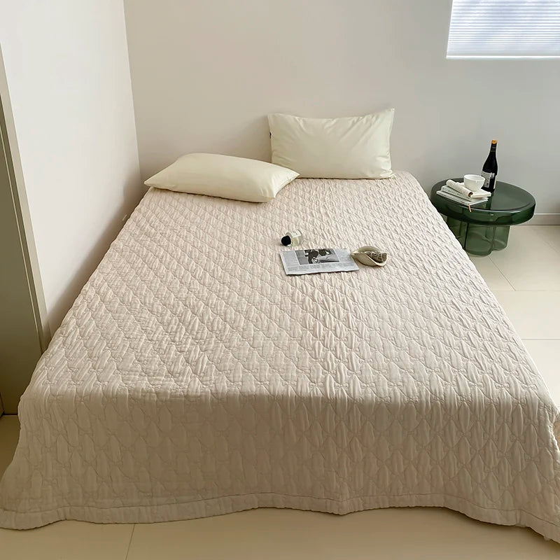 100% Cotton Duvet Quilted Quilts Single/Queen Size Comforter Summer Blanket High Quality Bedspread 여름이불(No Pillowcase)