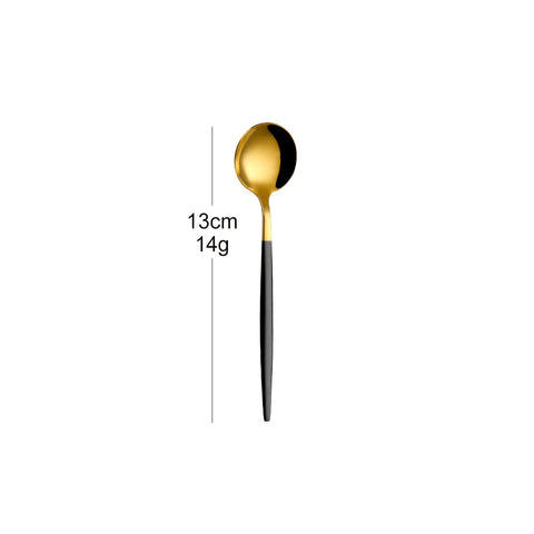 5/6 Pieces Gold Stirring Teaspoons Stainless Steel Mini Coffee Spoon Set Ice Cream Cake Dessert Spoon Mirror Kitchen Utensils