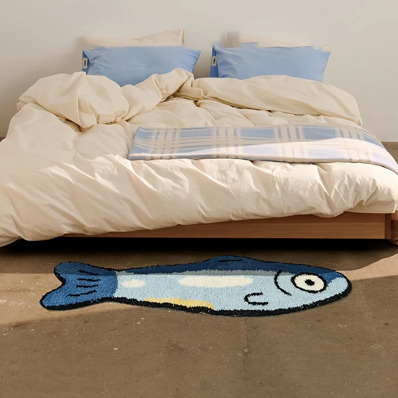VIKAMA40x120cm Salty Home Decor Rugs Cute Shaped Bedroom Bedside Rugs Living Room Coffee Table Floor Mats Rugs Non-Slip Rugs