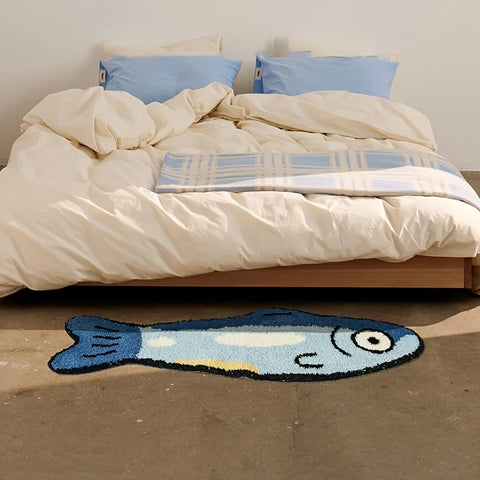 VIKAMA40x120cm Salty Home Decor Rugs Cute Shaped Bedroom Bedside Rugs Living Room Coffee Table Floor Mats Rugs Non-Slip Rugs