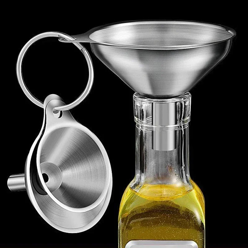 3/5 Pcs Stainless Steel Kitchen Funnels Set Food Grade Metal Funnels for Filling Bottles Small Funnels for Essential Oil Spices
