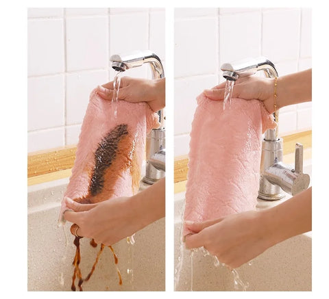5pcs Dish Wipe Absorbent Towel used for Cleaning the Kitchen Wipes Dishes Towel Hands Magic Wipes for Washing Dishes