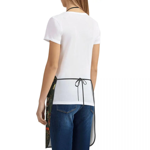 Unisex Vintage Night Mushrooms Apron Adult Women Men Chef Tablier Cuisine for Cooking Kitchen Botanical Forest Garden Painting