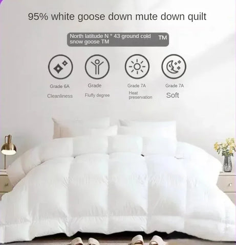 Anti-feather cloth 95 white goose down duvet silent winter quilt warm hotel gift quilt quilt core for home use