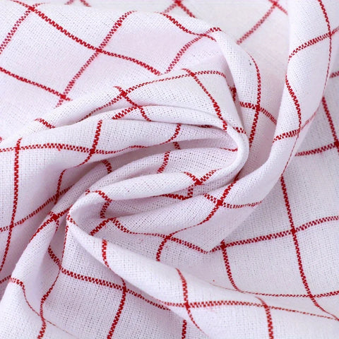 1-10pcs Kitchen Tea Towels Plaid Rags Grid Towel Cotton Stripes Checkered Kitchen Towels Dining Room Supplies