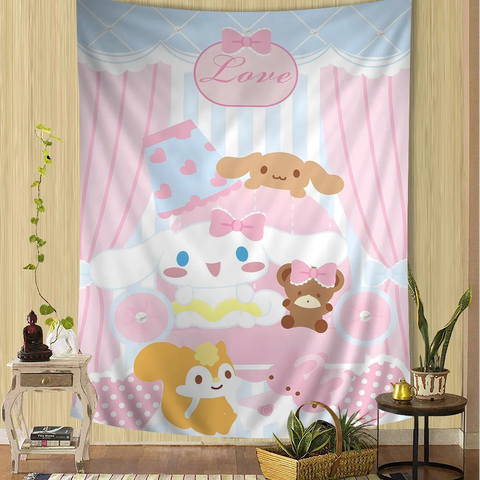 S_sugarbunnies Anime Kawaii Cartoon Tapestry Bohemian Wall Tapestries Mandala Wall Hanging Sheets