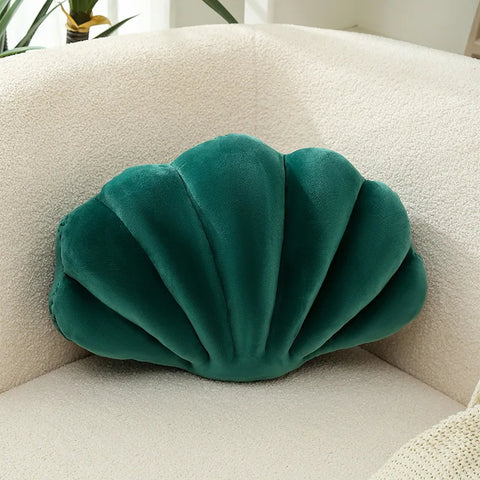 Inyahome Cute 3D Seashell Decorative Pillow Ocean Series Cushion for Bedroom Living Kids Room Gifts Pillow Christmas Party Decor