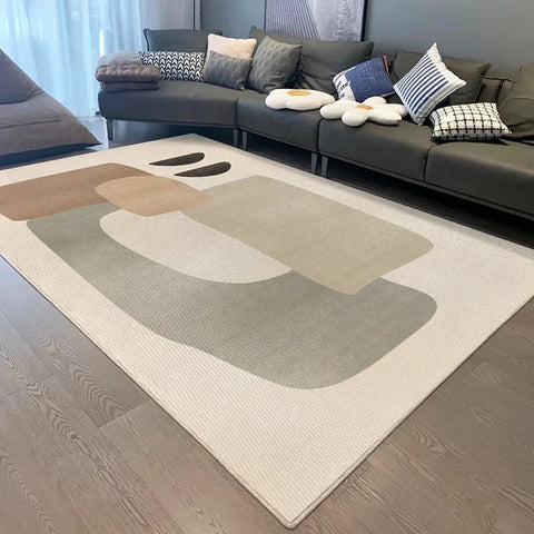 VIKAMA Square Nordic-style Carpet - A Simple and Luxurious Square Soft Crystal Fiber Rug, Suitable for Bedroom, Living Room or H