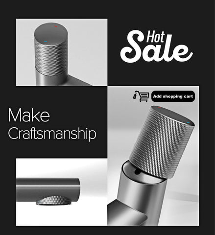 AITANA Minimalist Gun Grey Brass Ceiling Shower System Hidden Embedded Dual Handle Cold and Hot Water 2-Function Bathroom Mixer