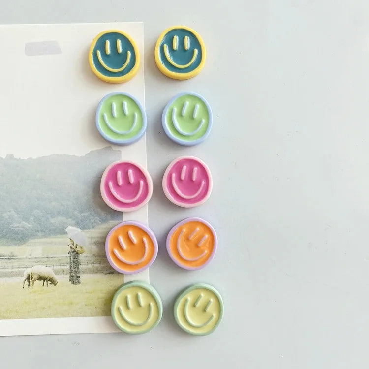 10pcs Cartoon Fridge Magnets Frosted Round Magnets Nordic Personalized Home Decor Whiteboard Photo Message Board Home Decor
