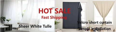 Convenient No Drilling 99% Blackout Bedroom Bay Windows Modrn Short Curtains for Living Room Blinds Easy Install Door Kitchen