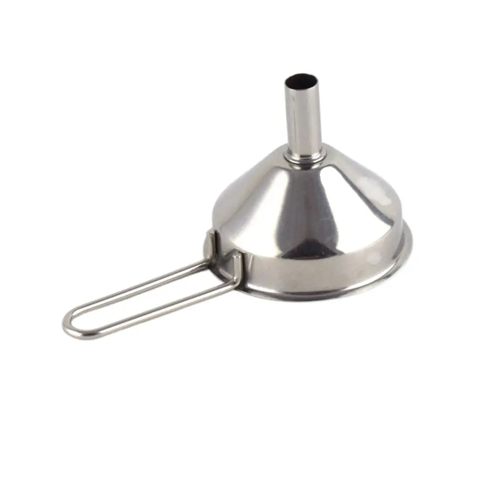 Wide Mouth Stainless Steel Funnel Spice Cooking Oil Filter Kitchen Tool Strainer with Handle Oil Spill Filter Funnel