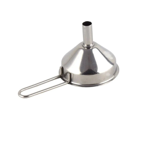 Wide Mouth Stainless Steel Funnel Spice Cooking Oil Filter Kitchen Tool Strainer with Handle Oil Spill Filter Funnel