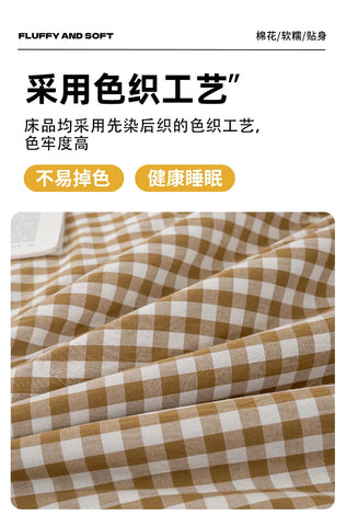 Japanese-style Plaid Summer Blanket 100% Cotton Skin Friendly Quilted Queen Quilt 220*240 Breathable King Size Duvet Comforter