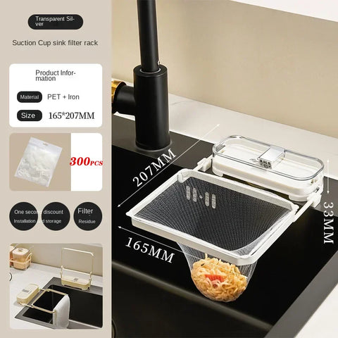 Hanging Net Filter Bag Multi-Purpose Triangle Drainage Rack Drain Basket Kitchen Sink Filter Leftovers Soup Food Drainer