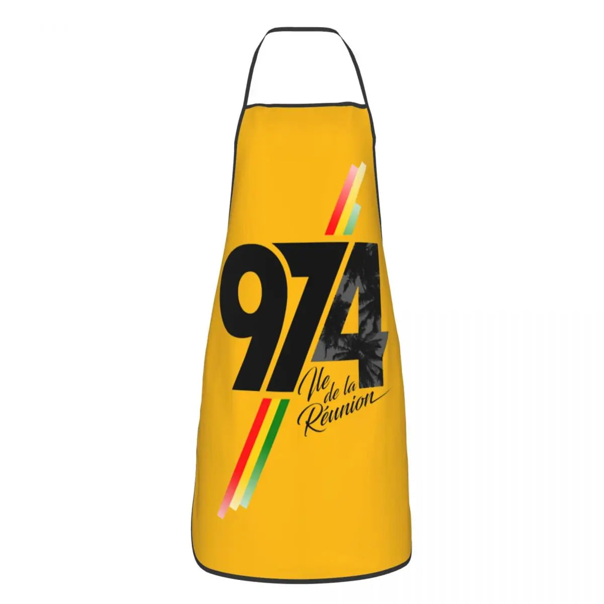 Custom Bib Kreol 974 Reunion Island Apron Men Women Unisex Adult Chef Kitchen Cooking Tablier Cuisine Painting