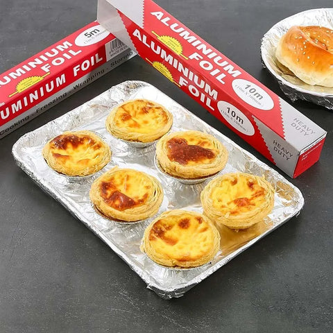 2/1Rolls Aluminum Foil Roll Baking Roasting Wrapping Food Storage Disposable Aluminum Foil Sheets for Household Kitchen Cooking