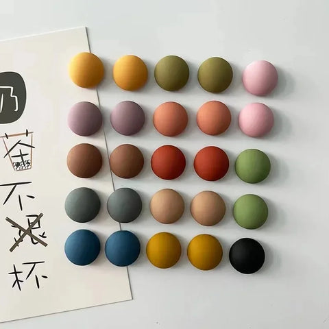 10pcs Cartoon Fridge Magnets Frosted Round Magnets Nordic Personalized Home Decor Whiteboard Photo Message Board Home Decor