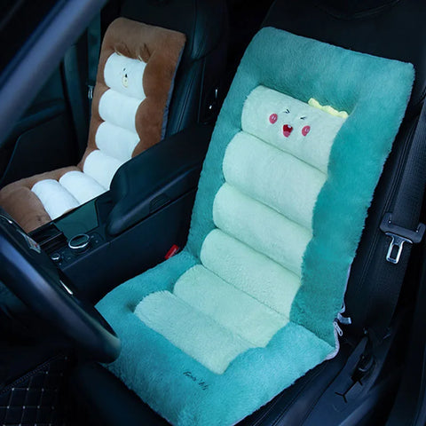 Cartoon Animal Chair Plush Back Cushion Multi-Functional Seat Pad for Lumbar Support Autumn Winter Warm Cushion for Sitting