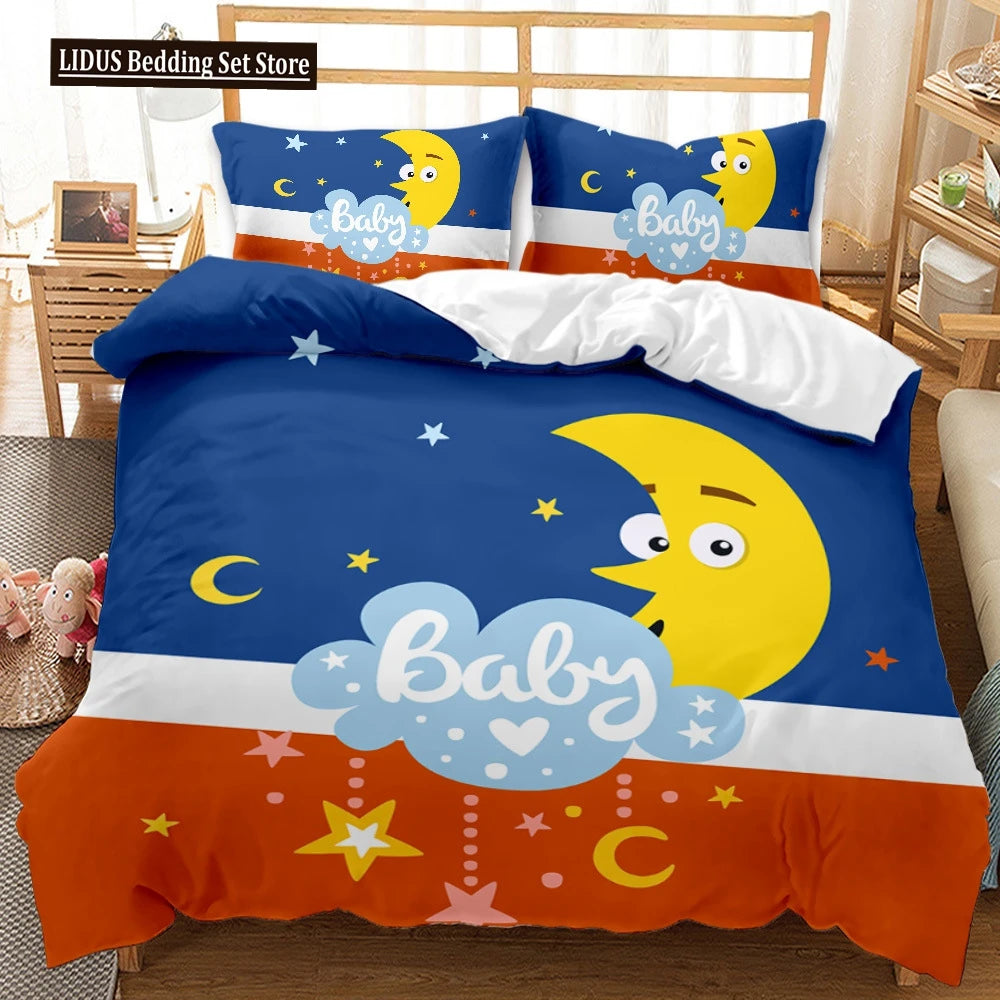 Astronaut Duvet Cover Set Space Bedding Set 3D For Kid Boy Girl Teen Sky Galaxy Themed Polyester Comforter Cover Queen King Size
